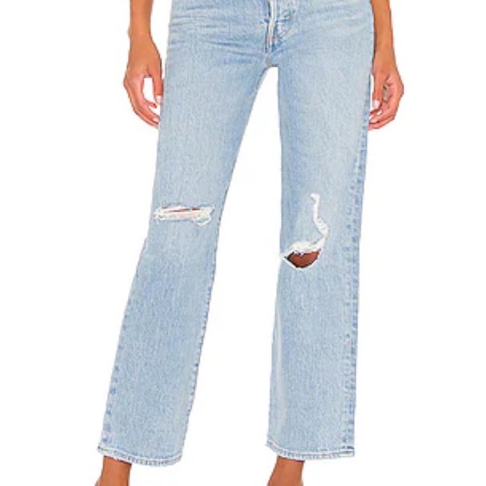 Levi’s X Revolve Ribcage Straight Ankle in Jazz Team